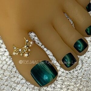 TOE RING Indonesian Bali Style Gold/Pearl/Crystal Stretch Elastic Big Toe Ring
